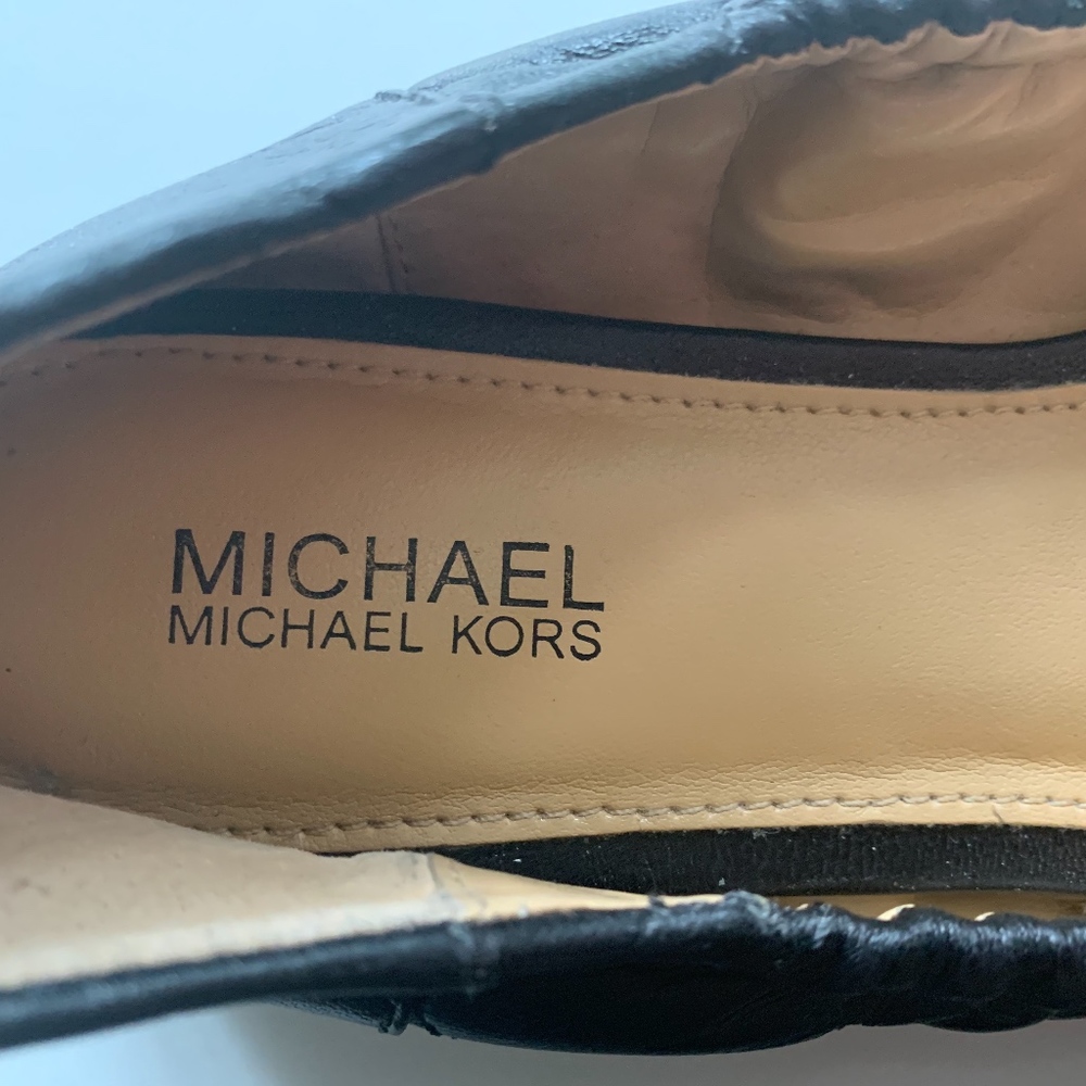 Michael Kors Black Quilted Flat Shoes Size 6M - Picture 3 of 4